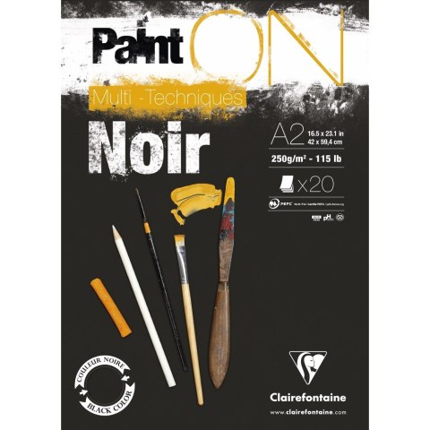 Blok papieru Czarny A2, 250 g, 20 ark. Blok papieru Czarny A2, 250 g, 20 ark.