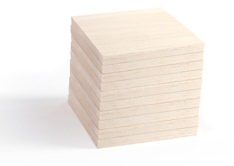 Deseczki z balsy 10x10x1 cm, 10 szt. Deseczki z balsy 10x10x1 cm, 10 szt.