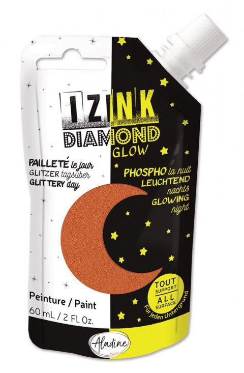 Farba brokatowa Glow Pomarańczowa 60 ml Farba brokatowa Glow Pomarańczowa 60 ml