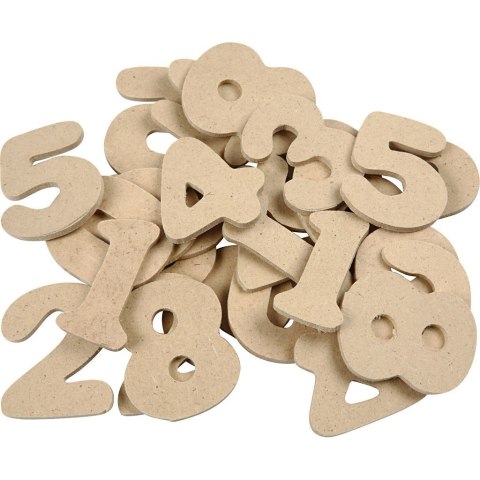 Zestaw cyfr z MDF H: 4cm 30 szt. Zestaw cyfr z MDF H: 4cm 30 szt.