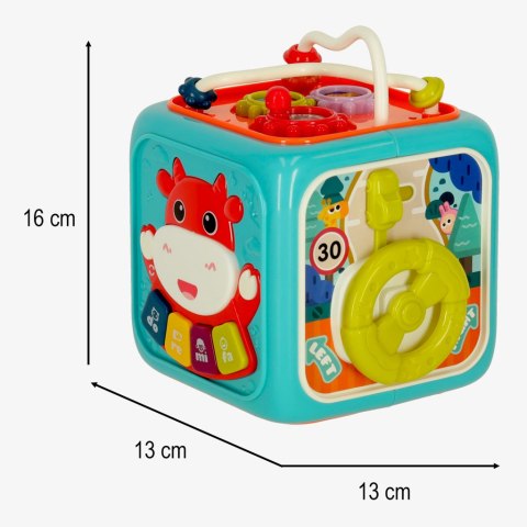 Kostka edukacyjna sorter 6w1 niebieska Kostka edukacyjna sorter 6w1 niebieska