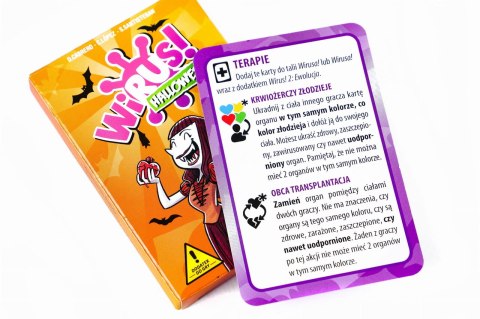 MUDUKO Wirus! Halloween. Dodatek do najbardziej zaraźliwej gry na świecie gra imprezowa 8+ MUDUKO Wirus! Halloween. Dodatek do najbardziej zaraźliwej gry na świecie gra imprezowa 8+