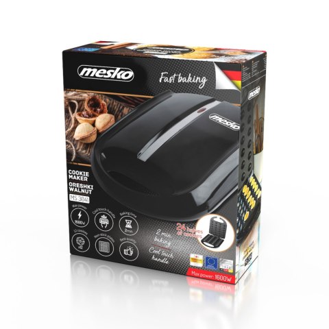 Opiekacz do orzeszków Mesko MS 3041 forma do ciastek elektryczna 24 szt XL 1600W Opiekacz do orzeszków Mesko MS 3041 forma do ciastek elektryczna 24 szt XL 1600W