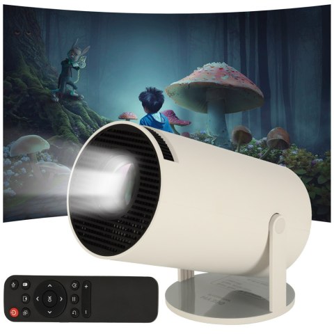 Projektor rzutnik przenośny LED 1280x720 40-130" Android 11.0 USB HDMI WiFi biały Projektor rzutnik przenośny LED 1280x720 40-130" Android 11.0 USB HDMI WiFi biały