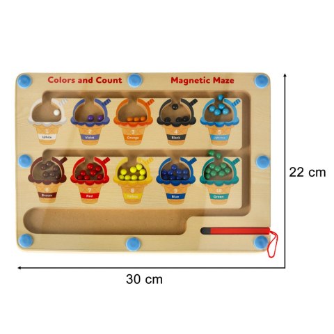 Tablica magnetyczna edukacyjna montessori sortowanie kolorowe kulki lody 30 cm x 22 cm Tablica magnetyczna edukacyjna montessori sortowanie kolorowe kulki lody 30 cm x 22 cm
