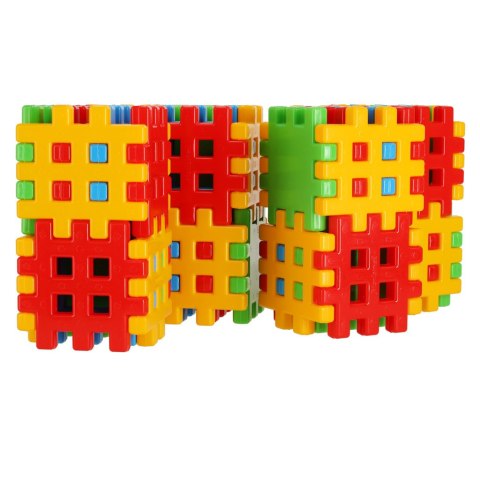 Klocki duże wafle konstrukcyjne kostka 48 elementów MARIOINEX Klocki duże wafle konstrukcyjne kostka 48 elementów MARIOINEX