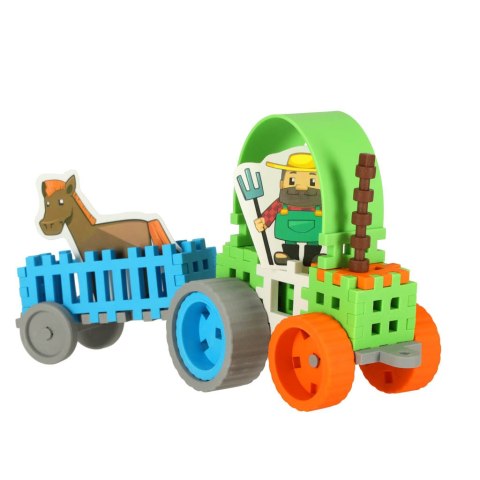 Klocki konstrukcyjne polskie mini wafle farmer blister 185 elementów MARIOINEX Klocki konstrukcyjne polskie mini wafle farmer blister 185 elementów MARIOINEX