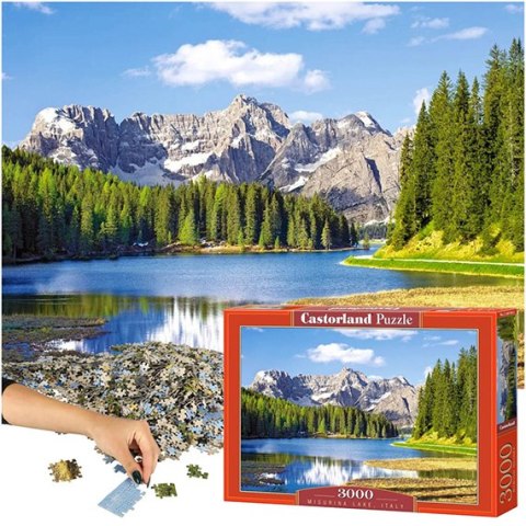 Puzzle układanka 3000 elementów Jezioro Misurina we Włoszech 92 x 68 cm CASTORLAND Puzzle układanka 3000 elementów Jezioro Misurina we Włoszech 92 x 68 cm CASTORLAND