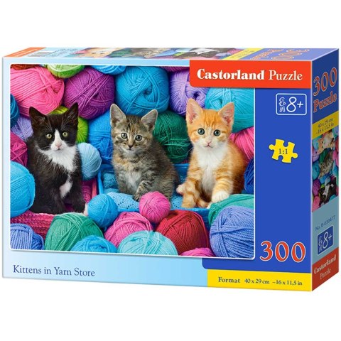 Puzzle układanka 300 elementów Kotki w kłębach wełny 8+ CASTORLAND Puzzle układanka 300 elementów Kotki w kłębach wełny 8+ CASTORLAND