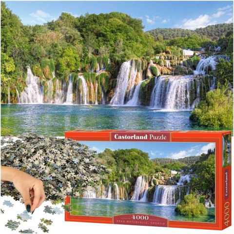 Puzzle układanka 4000 elementów Wodospady Krka Chorwacja 139 x 68 cm CASTORLAND Puzzle układanka 4000 elementów Wodospady Krka Chorwacja 139 x 68 cm CASTORLAND