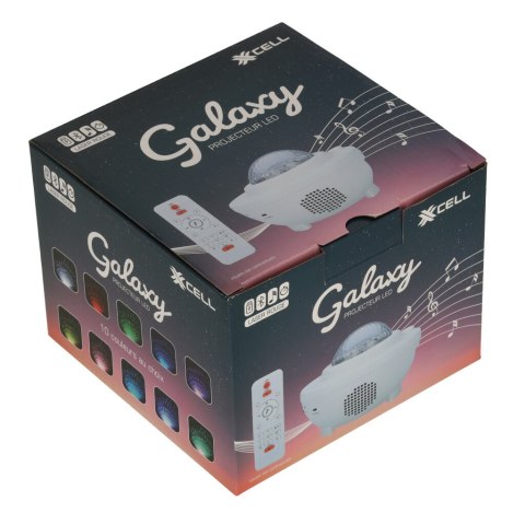 Projektor gwiazd rzutnik lampka nocna głośnik bluetooth biała Projektor gwiazd rzutnik lampka nocna głośnik bluetooth biała