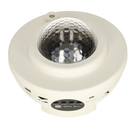 Projektor gwiazd rzutnik lampka nocna głośnik bluetooth biała Projektor gwiazd rzutnik lampka nocna głośnik bluetooth biała