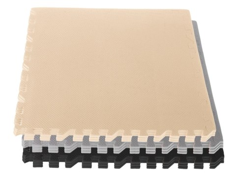 Mata edukacyjna piankowa puzzle szara 60 x 60 cm szara 9 elementów Mata edukacyjna piankowa puzzle szara 60 x 60 cm szara 9 elementów