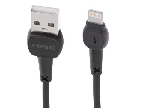 L-BRNO Kabel Lighting szybkie ładowanie USB-A czarny 2A 100 cm L-BRNO Kabel Lighting szybkie ładowanie USB-A czarny 2A 100 cm