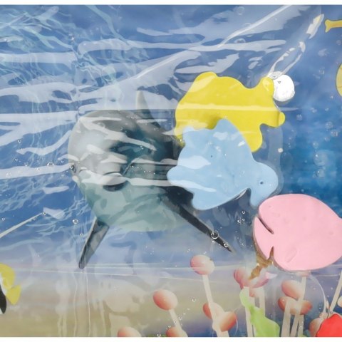 Mata wodna sensoryczna dmuchana dla niemowląt delfin XXL 62x45 cm Mata wodna sensoryczna dmuchana dla niemowląt delfin XXL 62x45 cm