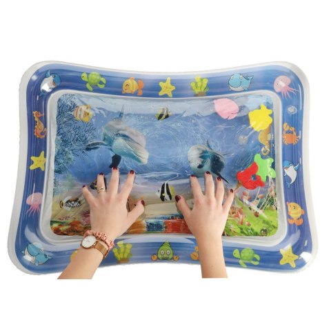 Mata wodna sensoryczna dmuchana dla niemowląt delfin XXL 62x45 cm Mata wodna sensoryczna dmuchana dla niemowląt delfin XXL 62x45 cm