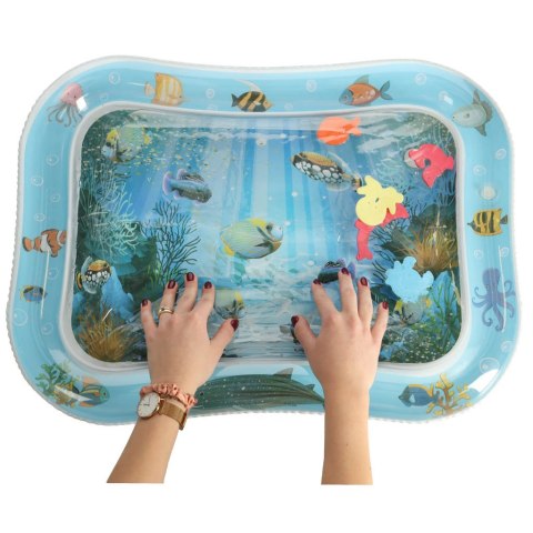 Mata wodna sensoryczna dmuchana dla niemowląt rybki XXL 62x45 cm Mata wodna sensoryczna dmuchana dla niemowląt rybki XXL 62x45 cm
