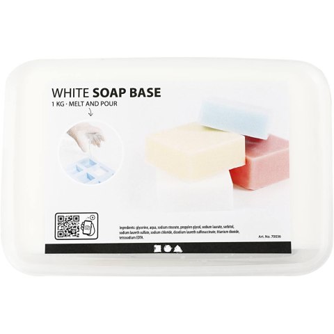 Gotowa baza mydlana biała 1 kg Gotowa baza mydlana biała 1 kg