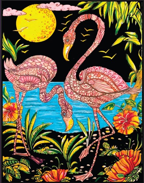 Kolorowanka Welwetowa 47x35 Flamingi Kolorowanka Welwetowa 47x35 Flamingi