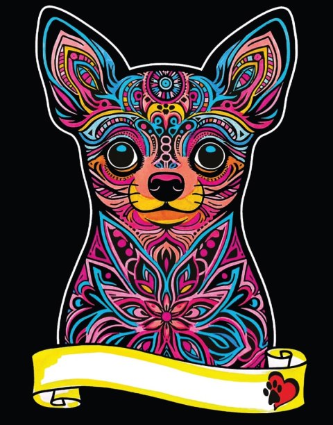 Kolorowanka Welwetowa A4 Chihuahua Kolorowanka Welwetowa A4 Chihuahua