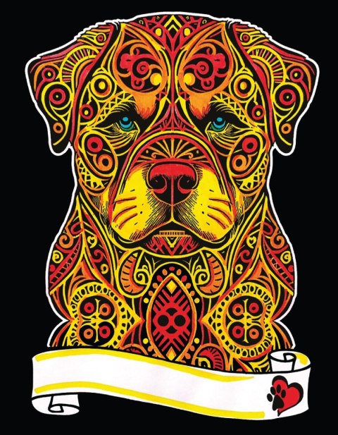 Kolorowanka Welwetowa A4 Rottweiler Kolorowanka Welwetowa A4 Rottweiler