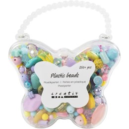 Koraliki plastikowe Pastelowe 300 ml