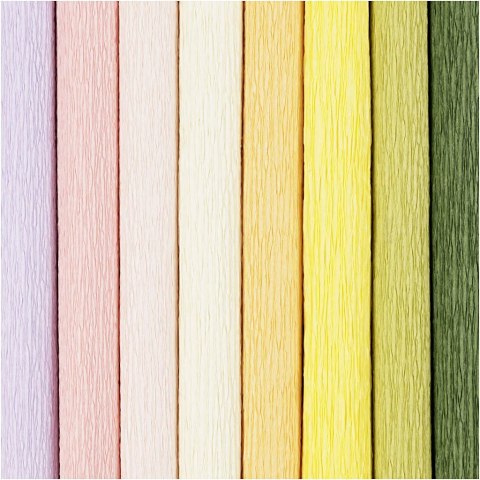 Krepina 25x60 cm 8 ark. kol. pastelowe Krepina 25x60 cm 8 ark. kol. pastelowe