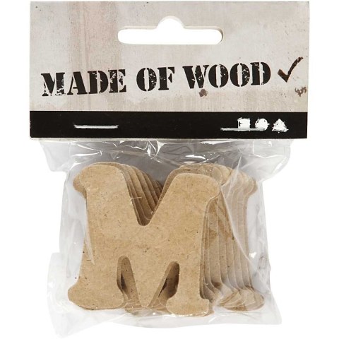 Litera M z MDF H: 4 cm 10 szt. Litera M z MDF H: 4 cm 10 szt.