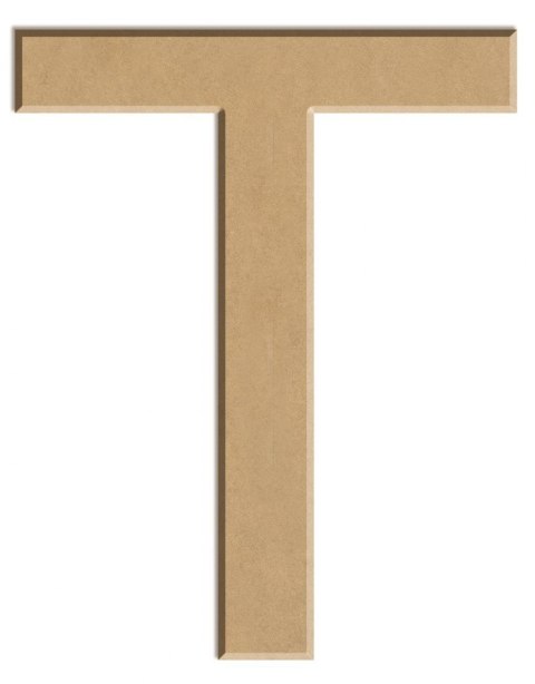 Litera płaska T z MDF H: 40 cm Litera płaska T z MDF H: 40 cm
