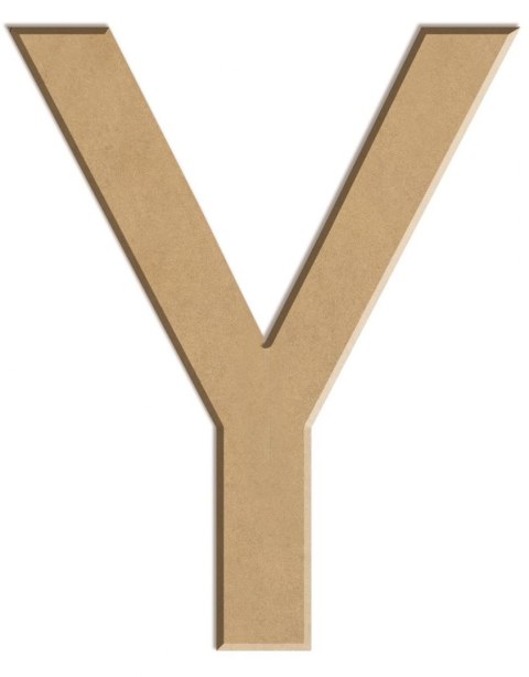 Litera płaska Y z MDF H: 10 cm Litera płaska Y z MDF H: 10 cm