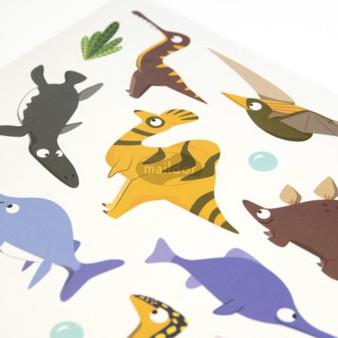 Naklejki Papierowe 6 ark. Dinozaury Naklejki Papierowe 6 ark. Dinozaury