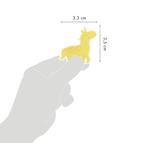 Naklejki brokat. Jednorożce Różowe Żółte Naklejki brokat. Jednorożce Różowe Żółte