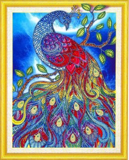 Obraz Diamentowa Mozaika 47x57cm Paw
