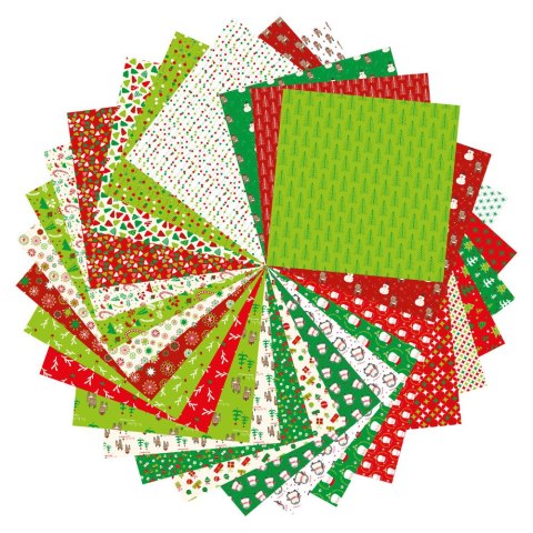 Papier Origami Boże Narodzenie 2 20x20cm Papier Origami Boże Narodzenie 2 20x20cm