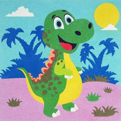 Piaskowe obrazki 30x30 cm Dinozaury Piaskowe obrazki 30x30 cm Dinozaury