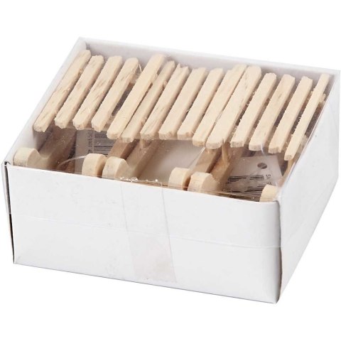 Saneczki drewniane 6,5x2,5 cm 6 szt. Saneczki drewniane 6,5x2,5 cm 6 szt.