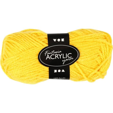 Włóczka akryl Fantasia Żółta 50 g Włóczka akryl Fantasia Żółta 50 g
