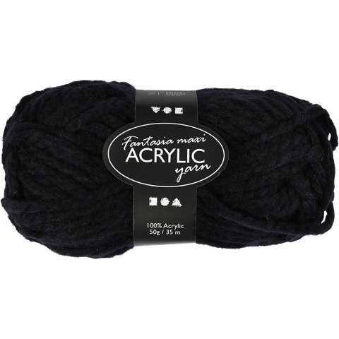 Włóczka akryl Maxi Czarna 50 g Włóczka akryl Maxi Czarna 50 g