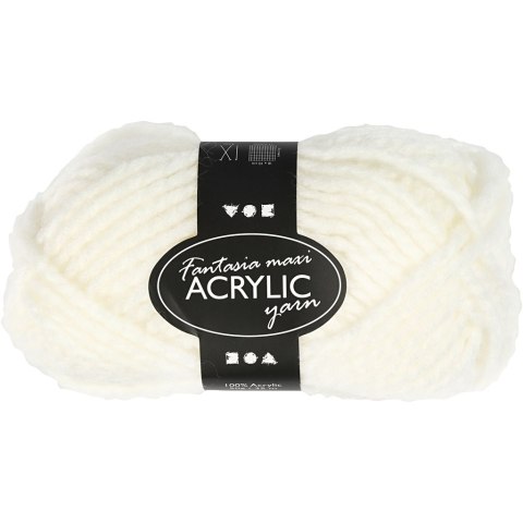 Włóczka akryl Maxi Złamana Biel 50 g Włóczka akryl Maxi Złamana Biel 50 g